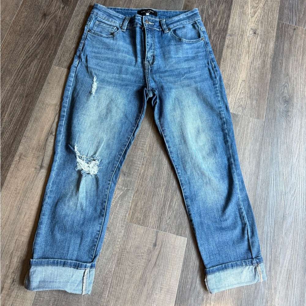 High Rise Blue Jeans